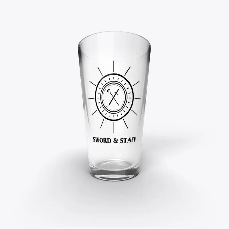 Sword and Staff Pint Glass